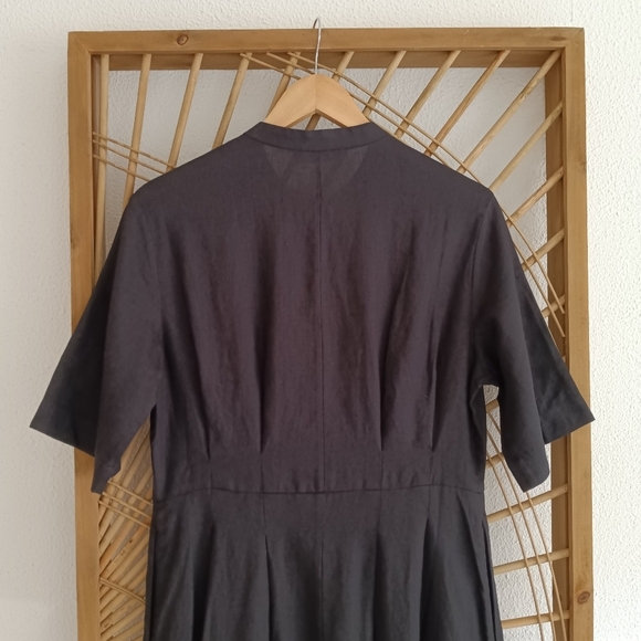 Everlane The Frolic Button Front Linen Dress Black / Size 2 - Picture 9 of 13